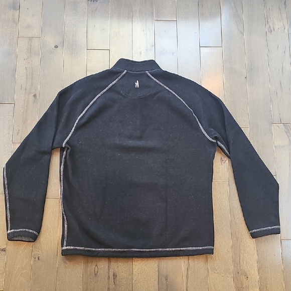 Johnnie O Men's Black and Blue Quarter-Zip Sweater - Picture 2 of 6